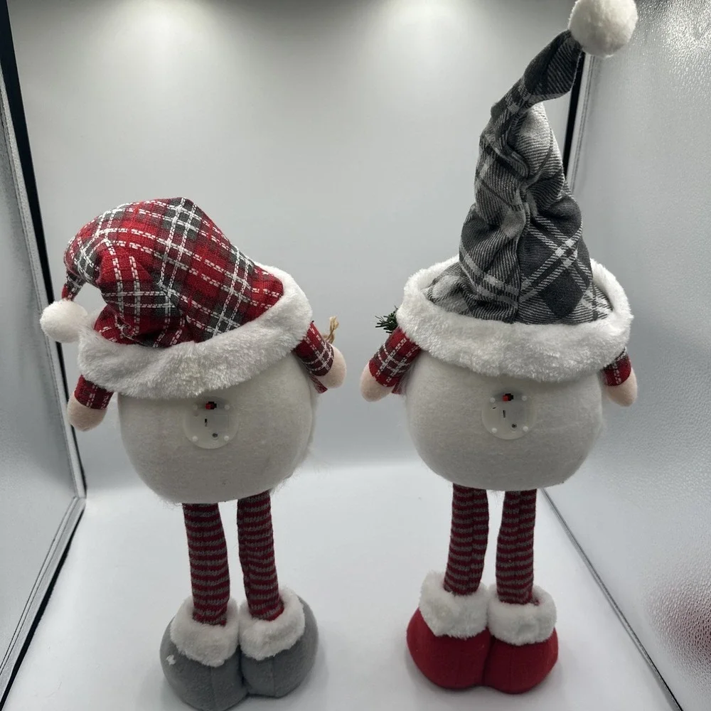 Lot of‎ 2 Lighted Standing Christmas Gnome Large 17